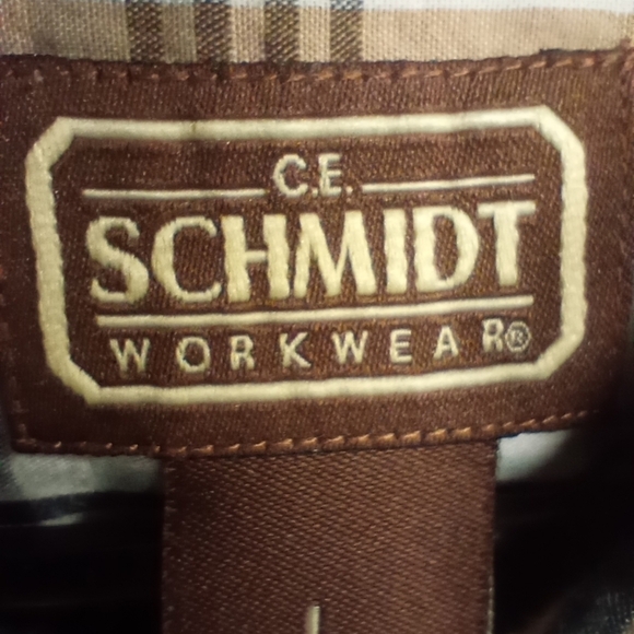 C.E. Schmidt Workwear Men’s Large Button Front Plaid Short Sleeve Shirt, Work - Picture 9 of 10